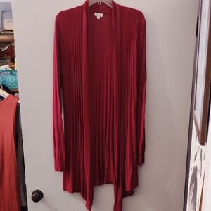 Debut Red Cardigan Sweater Soft Lightweight